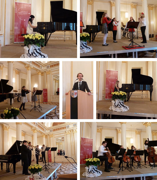 Eindrücke des Preisträgerkonzerts 2014 im Goldenen Saal des Neustädtisches Palais‘ Schwerin.